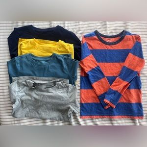 5 primary long sleeve tees size 6-7